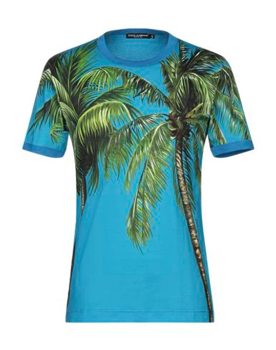 Dolce & Gabbana T-shirts In Turquoise