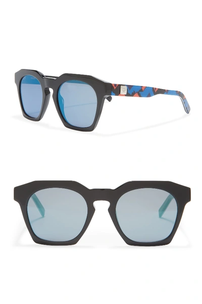 Mcm 52mm Geo Square Sunglasses In Black/camo Lion