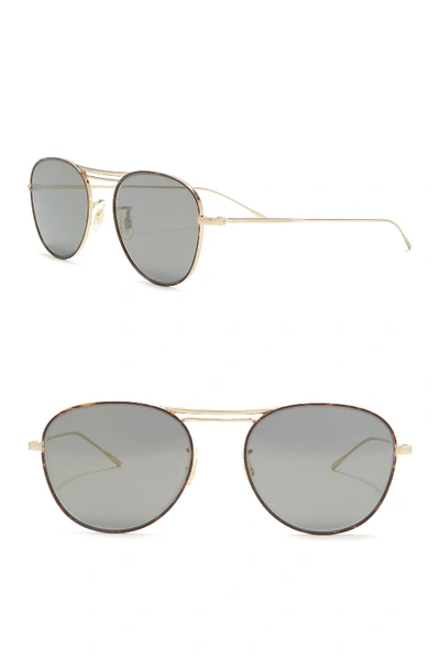 Oliver Peoples Floriana 52mm Aviator Sunglasses In Gold