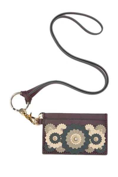 Zac Zac Posen Earthette Leather Lanyard In Dark Brown