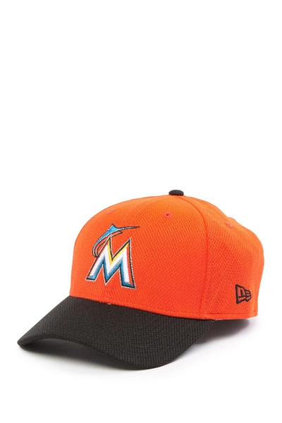 New Era Mlb Miami Marlins Reverse Two-tone Cap In Orange/black