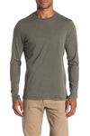 Robert Barakett Kentville Long Sleeve Crew Neck T-shirt In Beluga