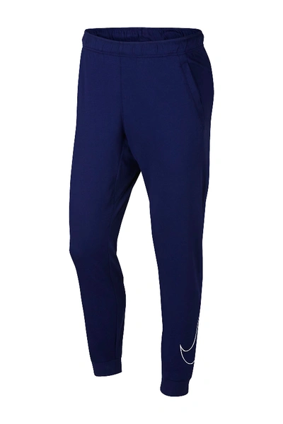 Nike Dri-fit Men's Training Pants (blue Void) In Blvoid/white