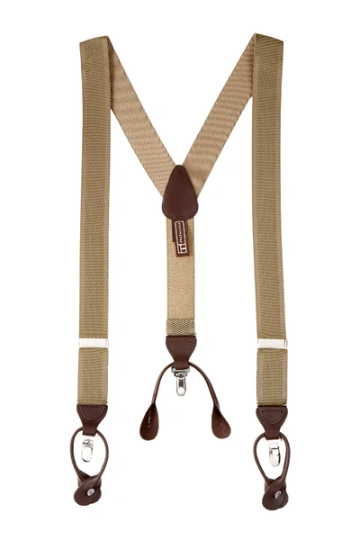 Trafalgar Convertible Stretch Suspenders In Khaki