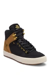 Supra Vaider Suede High-top Sneaker In Black/tan-bone