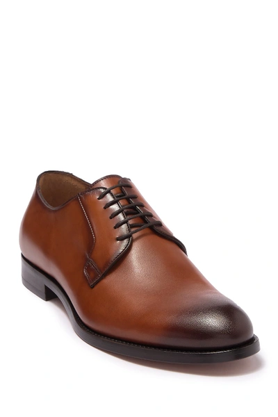 Antonio Maurizi Burnished Plain Toe Derby In Brown