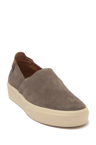 Frye Beacon Suede Slip-on Sneaker In Slate