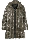 Ienki Ienki Metallic Quilted Shell Hooded Down Coat In Brown