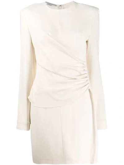 Stella Mccartney Gathered-panel Fitted Mini-dress In White