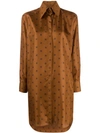 FENDI KARLIGRAPHY MOTIF PRINTED SHIRT DRESS