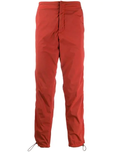 Heron Preston Side Zipped Trousers In Red