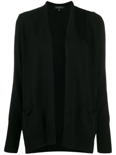 Antonelli Draped Knitted Cardigan In Black