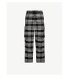 JUUN.J CHECKED STRAIGHT RELAXED-FIT COTTON-FLANNEL TROUSERS