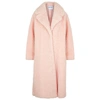 STAND STUDIO CLARA LIGHT PINK FAUX SHEARLING COAT,3097847