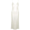 Olivia Von Halle Issa V-neck Silk-satin Slip Dress In Ivory