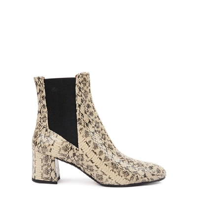 Atp Atelier Altea 65 Snake-effect Leather Ankle Boots In Gray