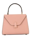 Valextra Mini Iside Grained Leather Bag In Rosa Polvere