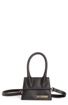 Jacquemus Mini Leather Le Chiquito Top-handle Bag In Black