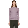 JUDY TURNER JUDY TURNER PURPLE SILK BASE CREWNECK SWEATER