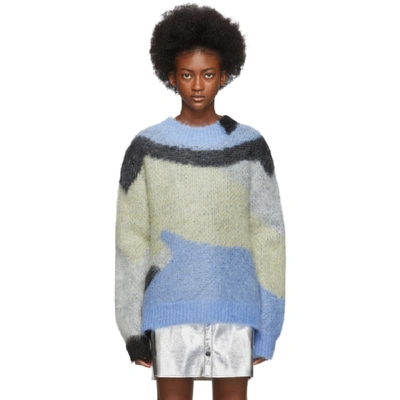 Ambush Geometric Pattern Knitted Jumper In Blue