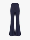 ALEXANDER MCQUEEN ALEXANDER MCQUEEN SATIN TRIM FLARED TROUSERS,594328QJAAA14193938