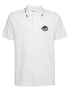 BURBERRY BURBERRY LOGO PATCH EMBROIDERED POLO SHIRT