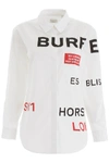 BURBERRY BURBERRY LOGO PRINTED OVERSIZED SHIRT