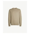 Allsaints Raven Cotton-fleece Sweatshirt In Beech Green Ma