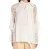 DIANE VON FURSTENBERG DIANE VON FURSTENBERG WOMEN'S WHITE SILK BLOUSE,12542DVFIVORY L