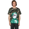 VALENTINO VALENTINO GREEN UNDERCOVER EDITION V FACE UFO PRINT T-SHIRT