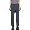OAMC OAMC BLUE CROPPED DRAWCORD TROUSERS