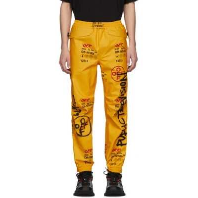 Off-white Industrial Gore-tex Track Trousers In Gold