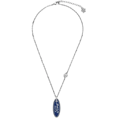Versace Ford Pendant Necklace In Kbbp Silver