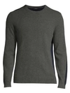Theory Evers Long-sleeve Colorblock Cashmere Sweater In Grey Heather