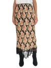 PACO RABANNE PACO RABANNE FLORAL PRINT PLEATED SKIRT