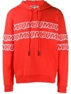 MCQ BY ALEXANDER MCQUEEN COTTON BLEND EMBROIDERED LOGO HOODIE