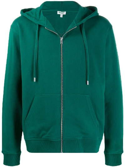 Kenzo Cotton Hoodie In Green