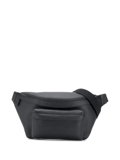 Balenciaga Logo Pouch In Black