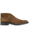 Tod's Polacco Suede Chukka Boots In Brown