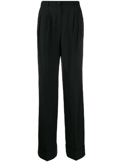 Dolce & Gabbana Cotton Trousers In Black