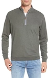 Johnnie-o Sully Quarter Zip Pullover In Pine
