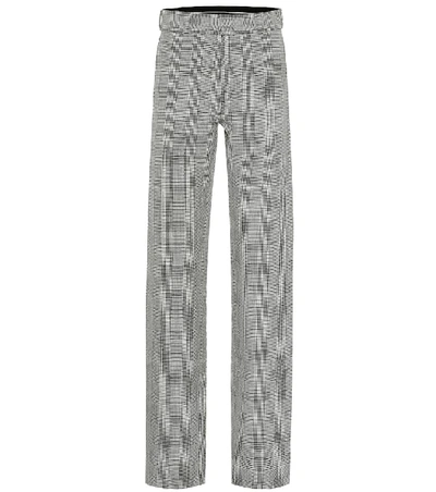 Vetements Prince-of-wales-checked Wool-blend Trousers In Black