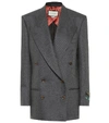 GUCCI DOUBLE-BREASTED WOOL BLAZER,P00415995