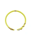 Fendi Enamelled Hinged Choker In Yellow