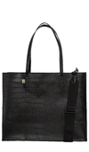 Beis The Large Work Tote In Black Croc
