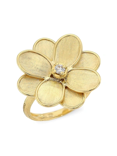 Marco Bicego Women's Petali 18k Yellow Gold & Diamond Flower Ring
