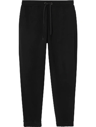 Burberry Logo Appliqué Track Pants In Black