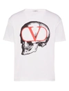 VALENTINO Skull Go V Logo T-shirt WHITE,SV0MG04C5RL