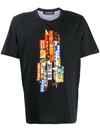 NEIL BARRETT MULTICOLORED SIGNS T-SHIRT,BJT611S M558S