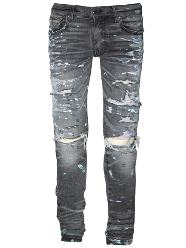 mike amiri paint splatter jeans